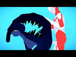 Goddesszilla vs Ultraman (stick nodes animation)