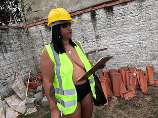 Work and Horniness: the Architect's Wild Masturbation on a Live Construction Site!