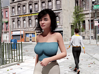 Blonde Lady Futanarica Cumming on Filipino Girl Nicole's Face While Flying Over The City