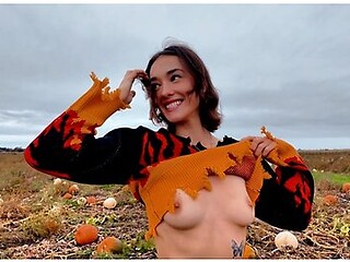 Flashing In A Pumpkin Patch With My Friend