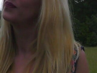 Blonde French Cougar Masturbates and Sucks Cock 6021 11